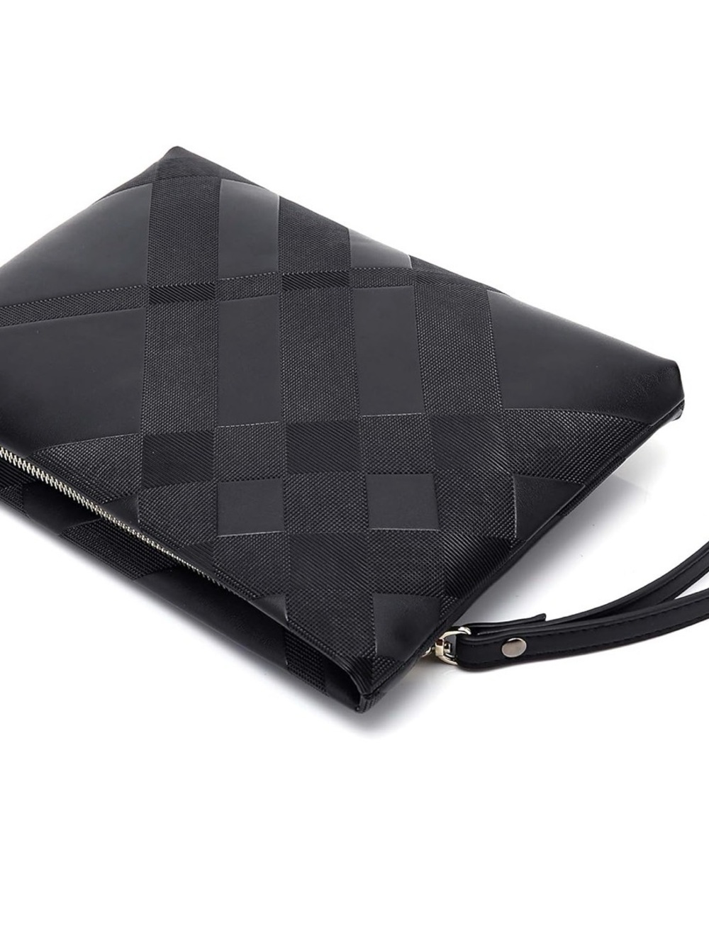 Large Leather Clutch Bag with Wrist Strap for Men, 12 Inch 🔥🔥
